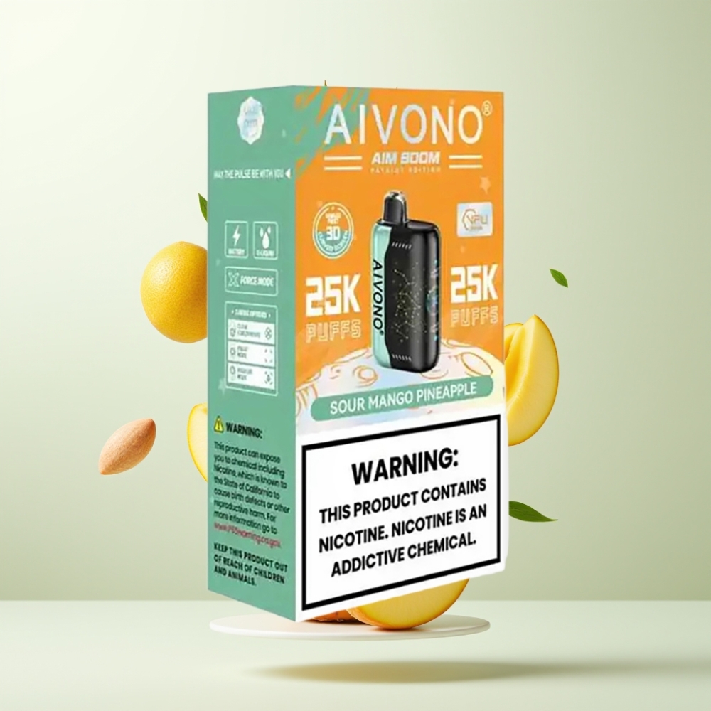 Aivono AIM BOOM 25000 Puffs 28ml 650mAh 12Ω Mangue Ananas Acidulé