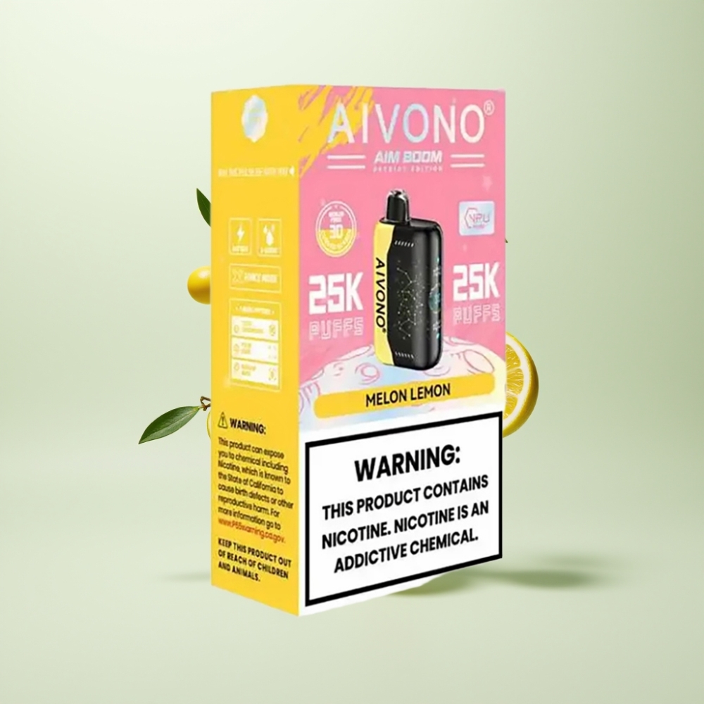 Aivono AIM BOOM 25000 Puffs 28ml 650mAh 12Ω Type-C 90g Melon Citron
