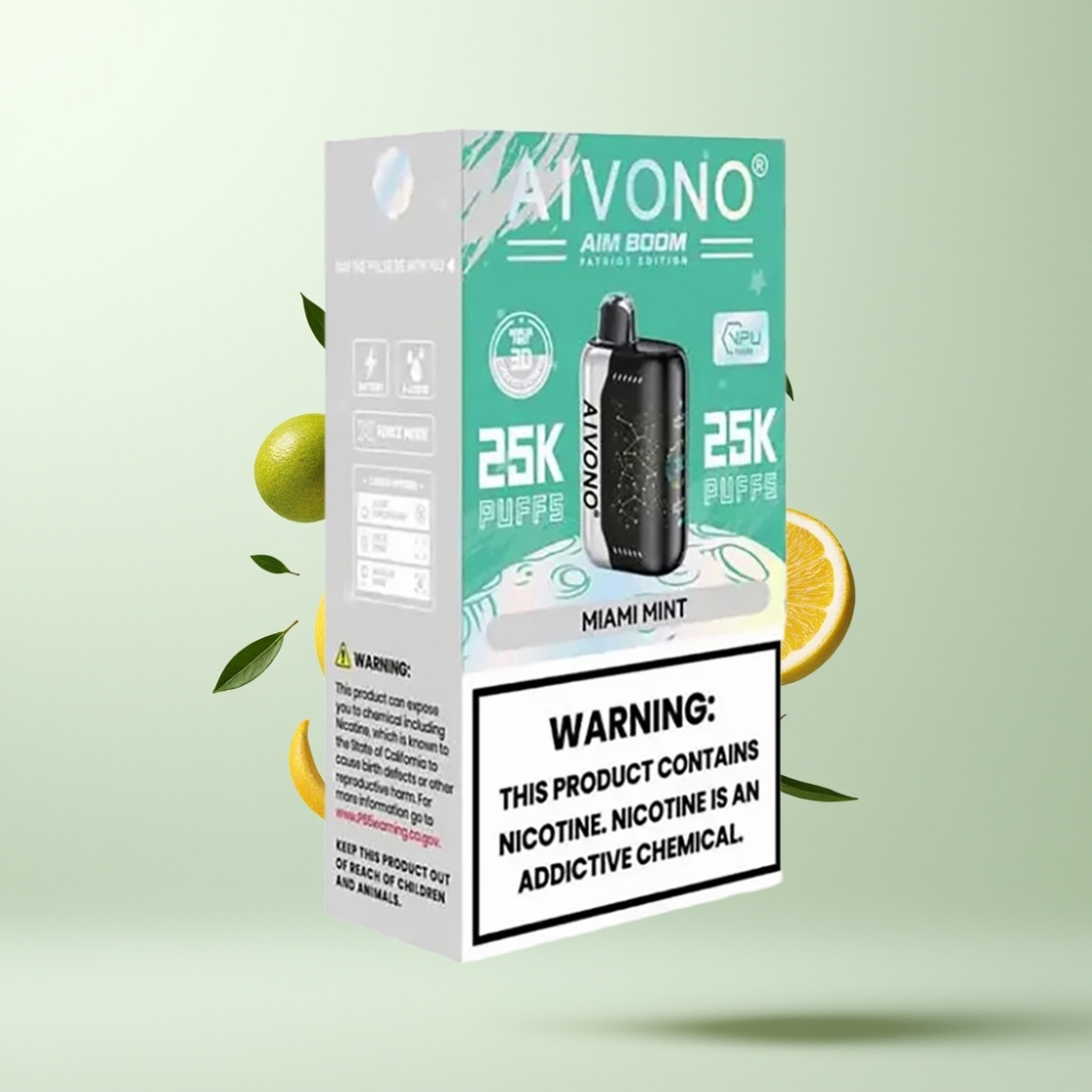 Aivono AIM BOOM 25000 Puffs 28ml 650mAh Mint de Miami