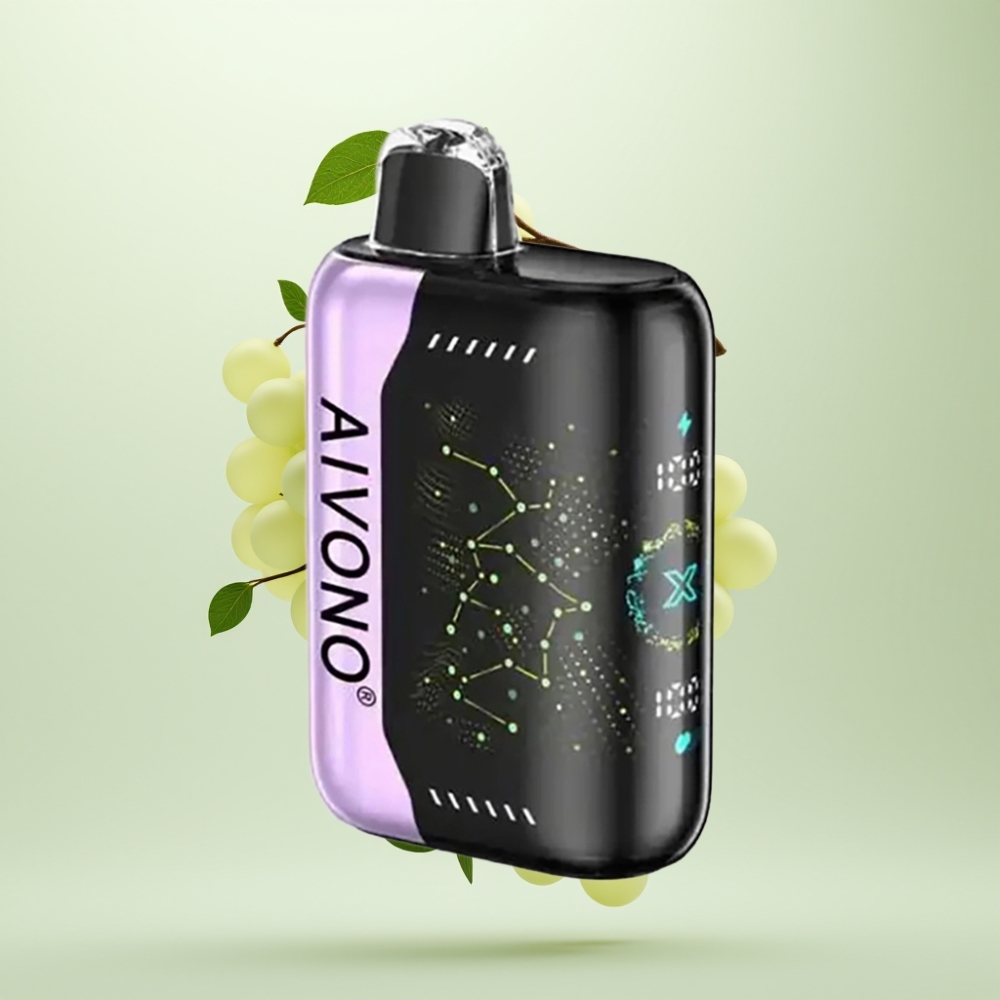 Aivono AIM BOOM 25000 Puffs 28ml 650mah 12ohm Type-C Pomme Verte Raisin