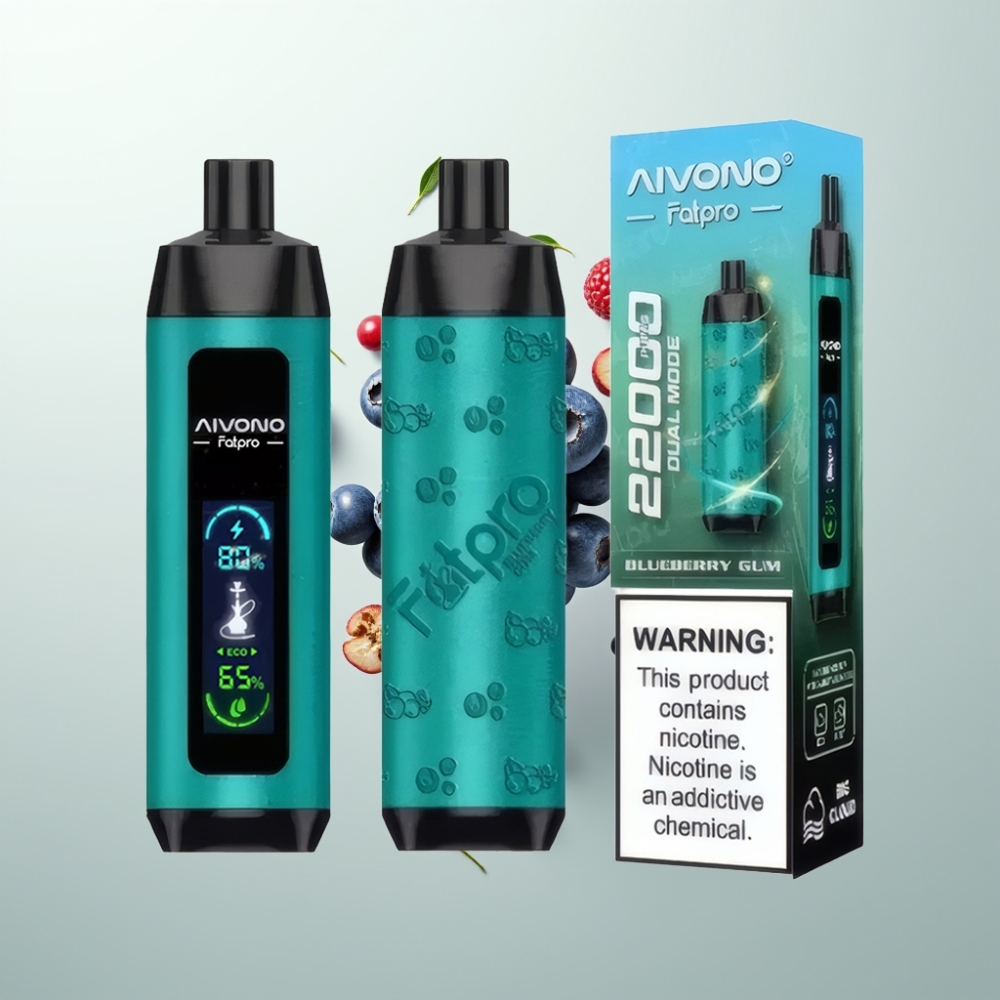 Aivono AIM FATPRO 22000 Puffs 28ml 600mAh 06Ω Double Mode Glycérine Végétale Arme à Myrtille