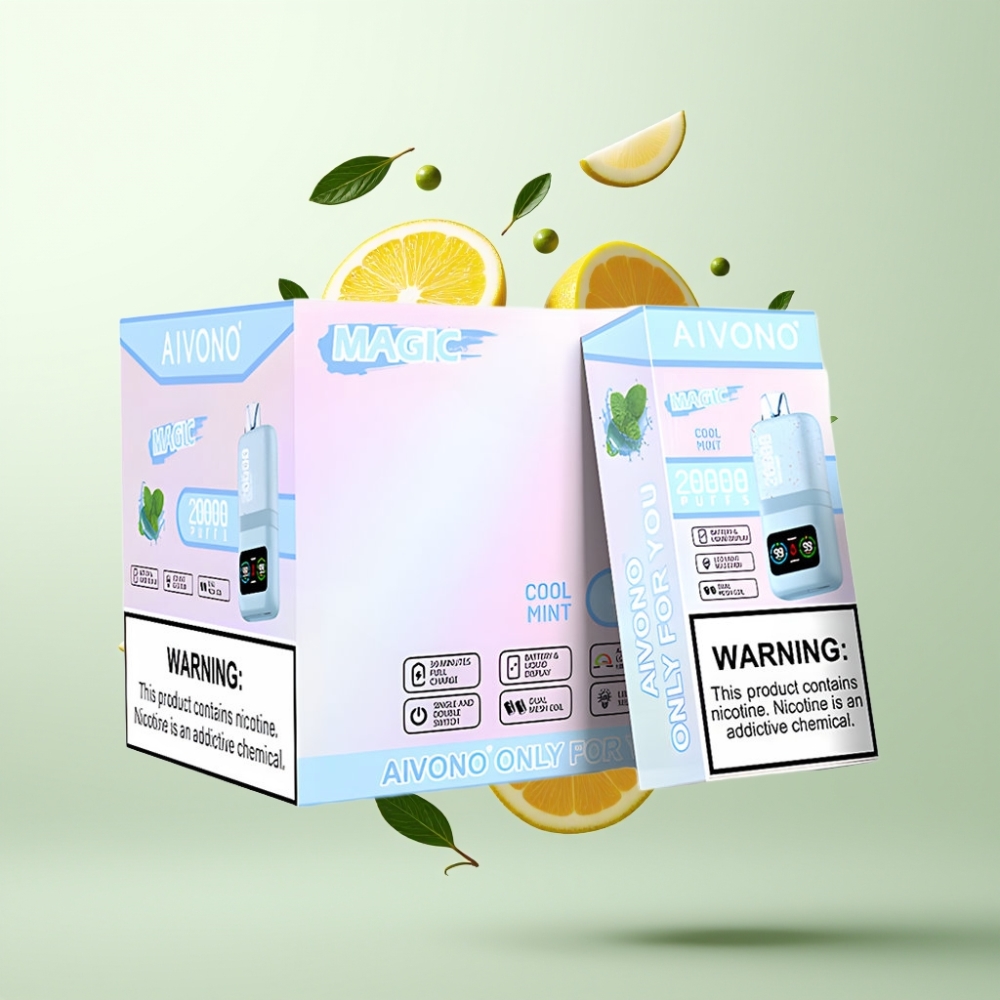Aivono AIM MAGIC 20000 Puffs 26ml Double Mesh LCD Type-C Menthe Glaciale