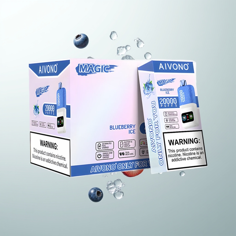 Aivono AIM MAGIC 20000 Puffs Rechargeable 26ml Glace Myrtille Dual Mesh