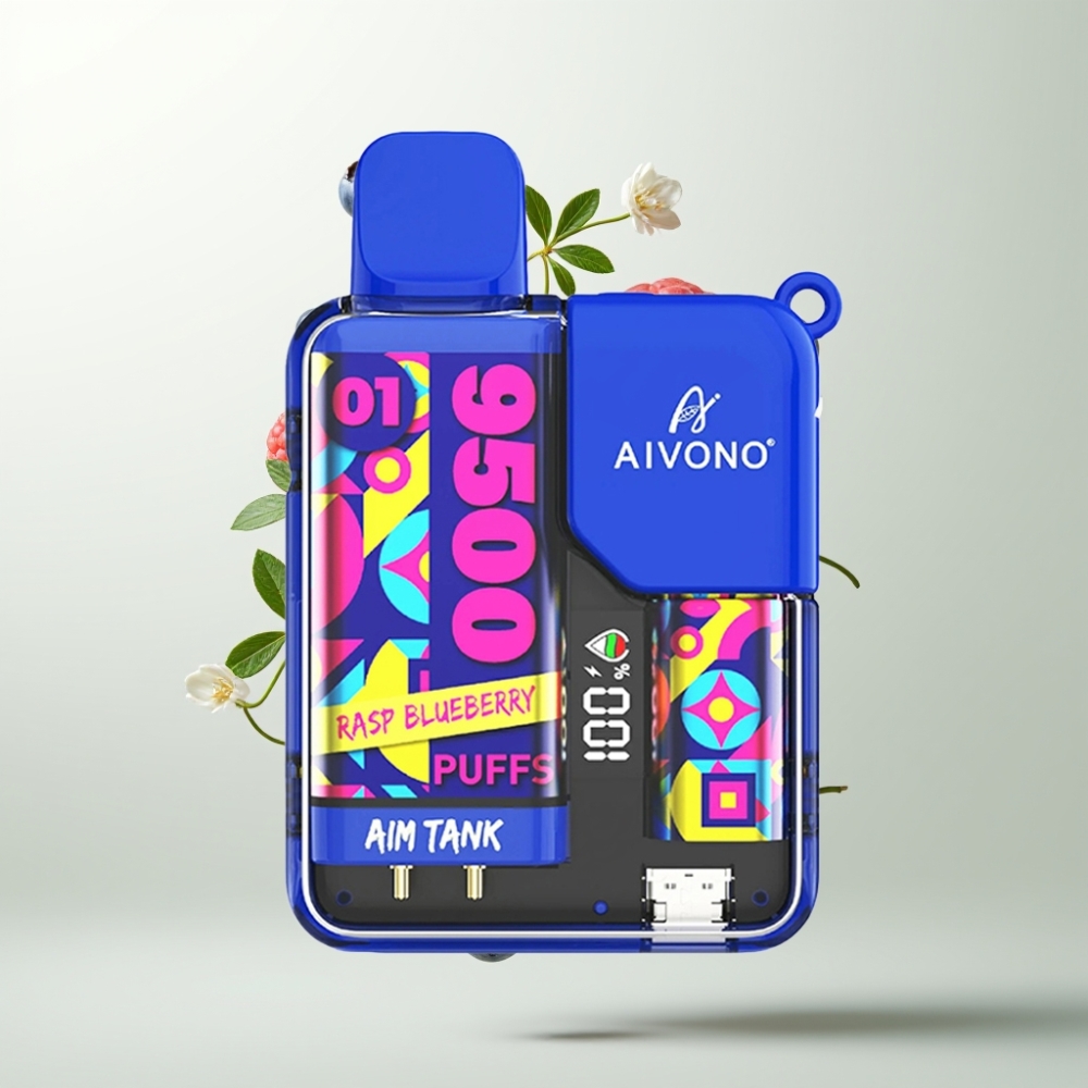 Aivono AIM-TANK 9500 Puffs 18ml 650mAh LCD 12ohm Framboise Myrtille