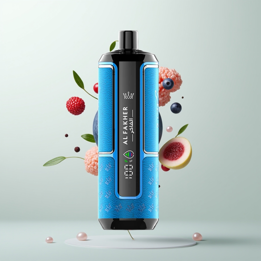 Al Fakher Crown Bar 15K Hypermax Jetable 22ml 600mAh Type-C Goût Gomme Myrtille