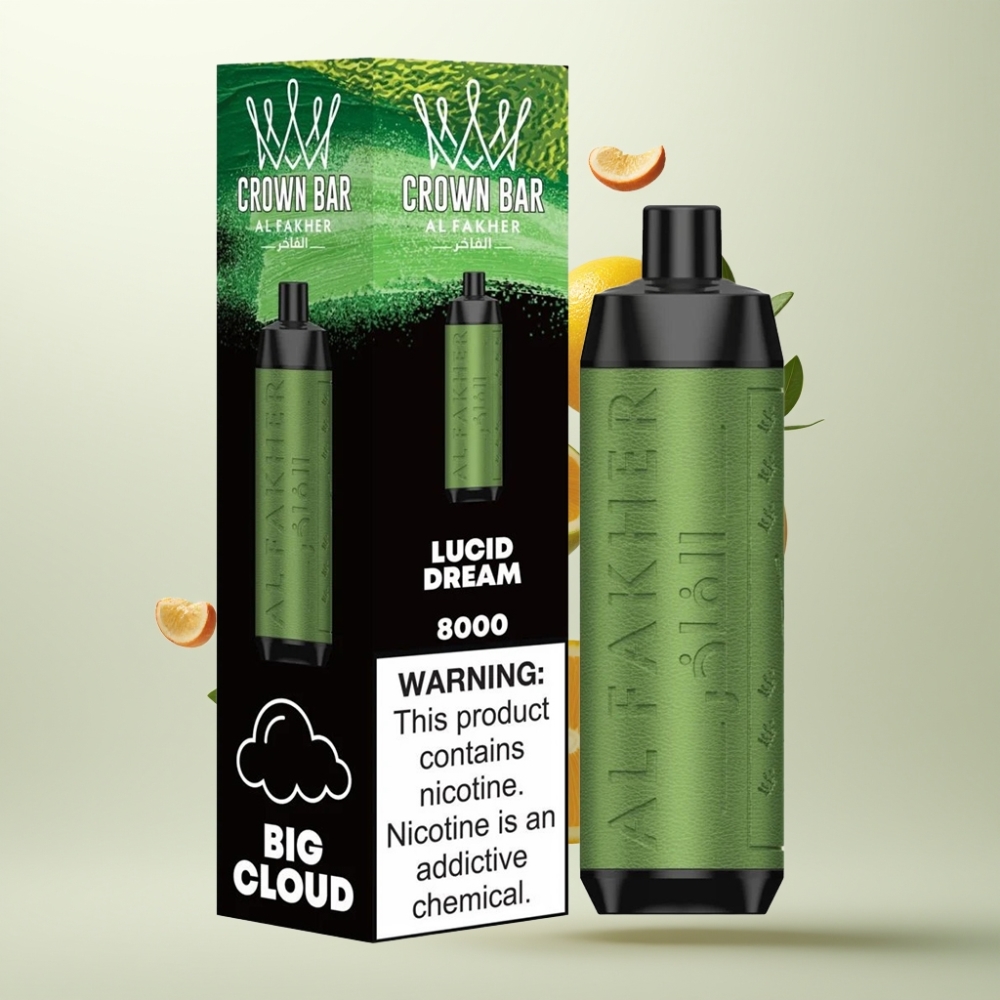 Al Fakher Crown Bar 8000 Crystal 18ml 5mg 06ohm Rêve Lucide