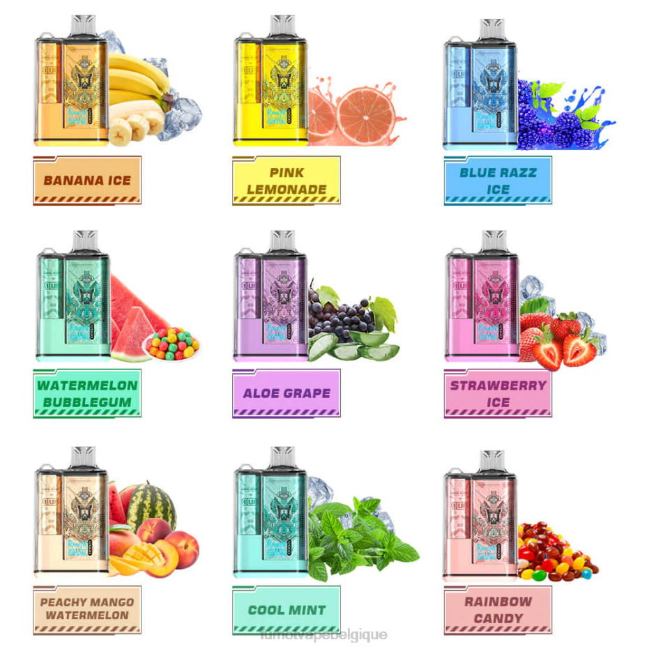 Fumot Crystal 1 pièce - 12000 boîtes de vape jetables 20 ml 62HZ269 kiwi fruit de la passion goyave Fumot vape online shop