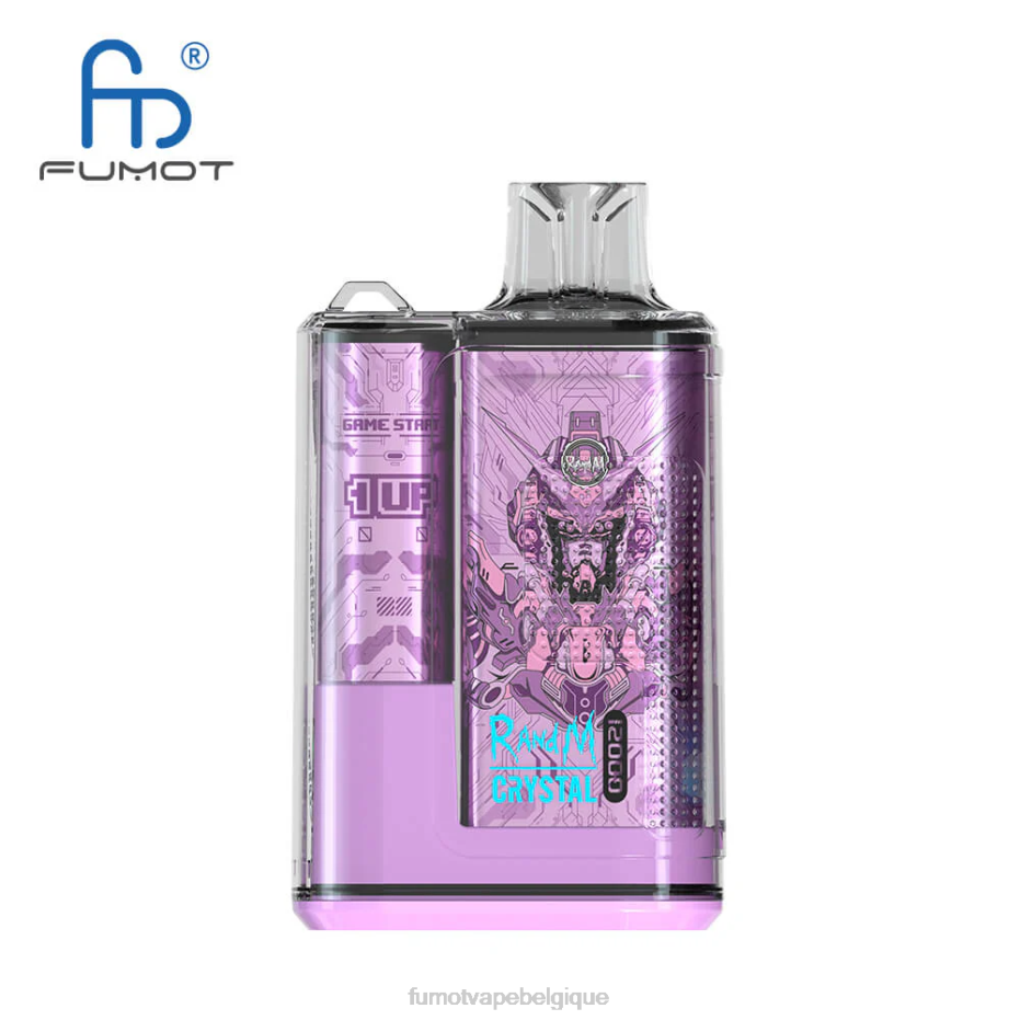 Fumot Crystal 1 pièce - 12000 boîtes de vape jetables 20 ml 62HZ269 kiwi fruit de la passion goyave Fumot vape online shop