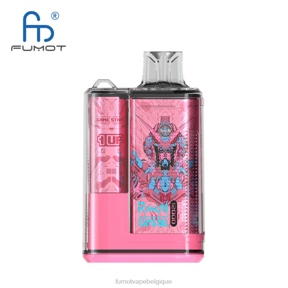 Fumot Crystal Boîte de vape jetable 12000 - 20ml (1 pièce) 62HZ256 baie framboise cerise Fumot disposable vape