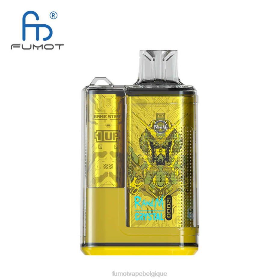 Fumot Crystal Boîte de vape jetable 12000 - 20ml (1 pièce) 62HZ258 limonade bleue Fumot vape price
