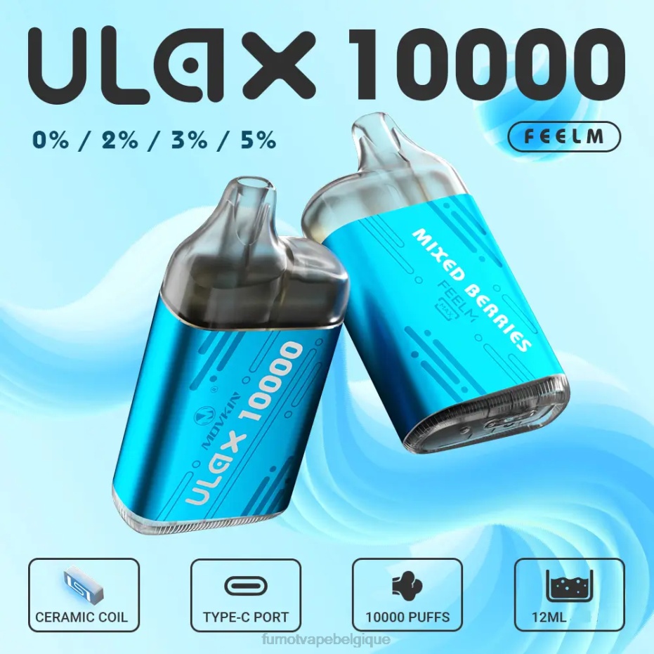 Fumot Movkin Ulax 10000 vape pod jetable - 12ml (1 pièce) 62HZ309 ours gommeux Fumot vape online shop