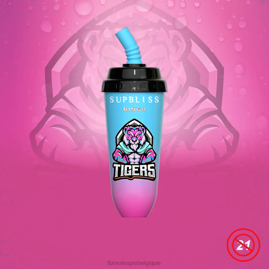 Fumot Supbliss Bingo Dispositif à dosettes jetables de 16 ml 8000 (1 pièce) 62HZ411 pastèque fraise Fumot belgique