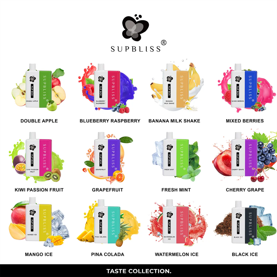 Fumot Supbliss Flip kit vape remplaçable box 6000 - 10ml (1 pièce) 62HZ331 glace noir Fumot belgique
