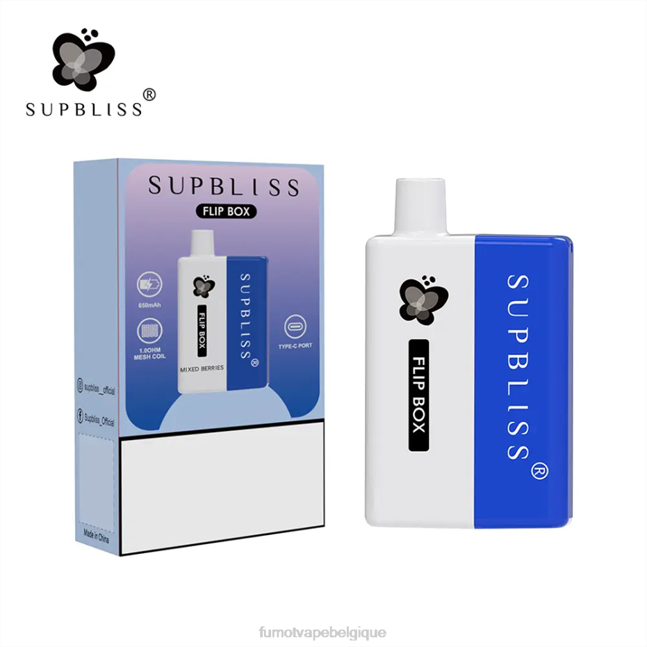 Fumot Supbliss Flip kit vape remplaçable box 6000 - 10ml (1 pièce) 62HZ335 menthe fraîche Fumot vape avis