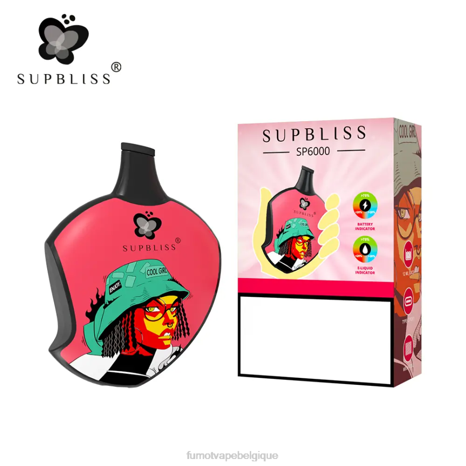 Fumot Supbliss Pod de vape jetable sp6000 - 12 ml (1 pièce) 62HZ457 glace au litchi Fumot price