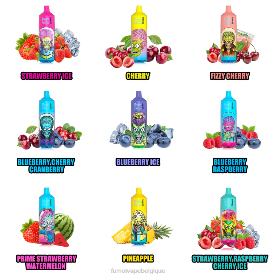 Fumot Tornado 1 pièce 9000 pro 18 ml de vape jetable 62HZ233 glace à la fraise Fumot avis