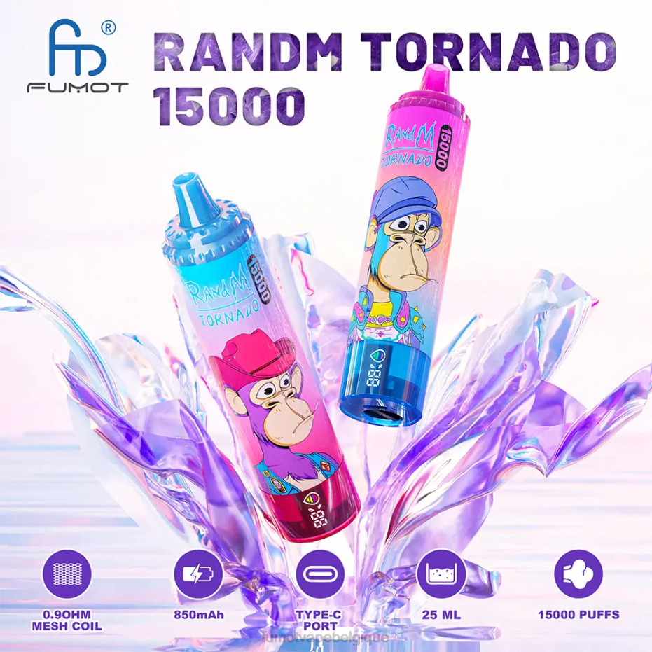 Fumot Tornado 15000 vape jetable 25ml (1 pièce) 62HZ158 pomme pêche poire Fumot vape price