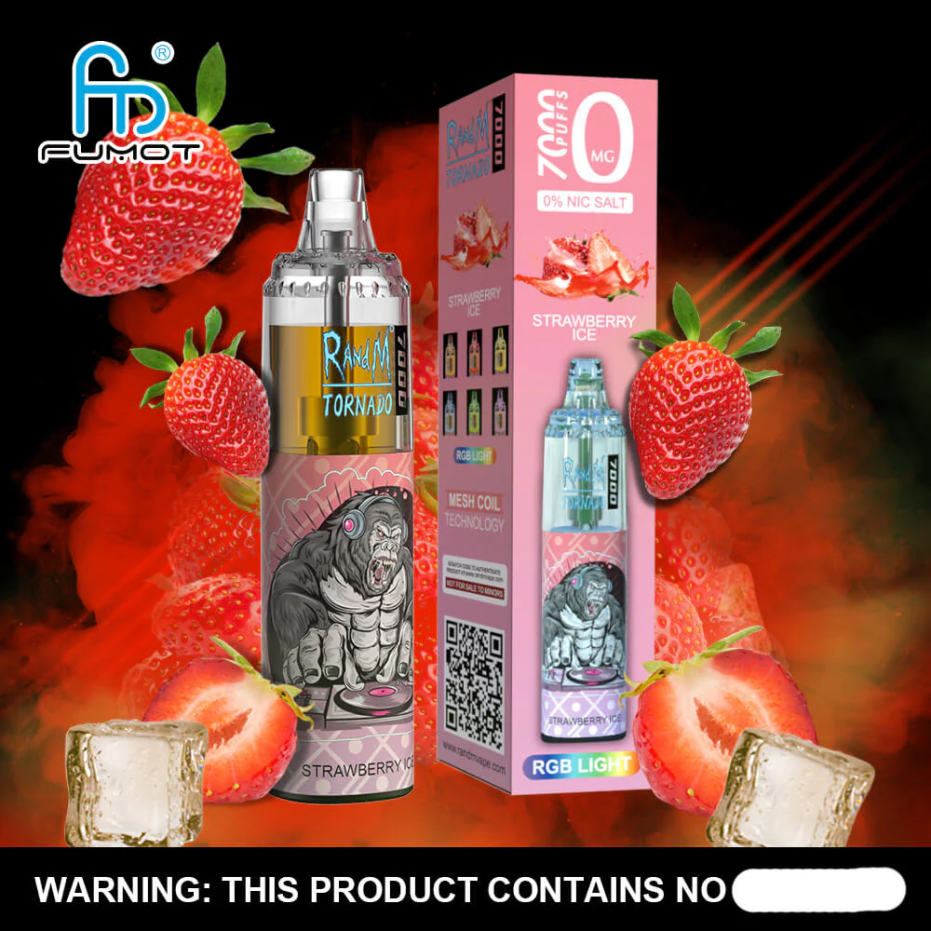 Fumot Tornado Stylo vape jetable 0 7000 - 14 ml (1 pièce) 62HZ504 cerise bleue Fumot puff