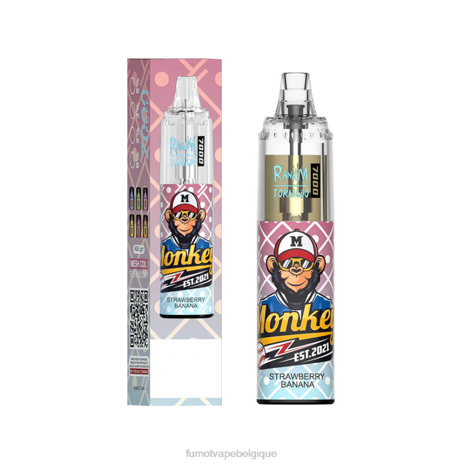Fumot Tornado Stylo vape jetable 14 ml (1 pièce) 7000 62HZ103 taureau rouge fraise Fumot avis
