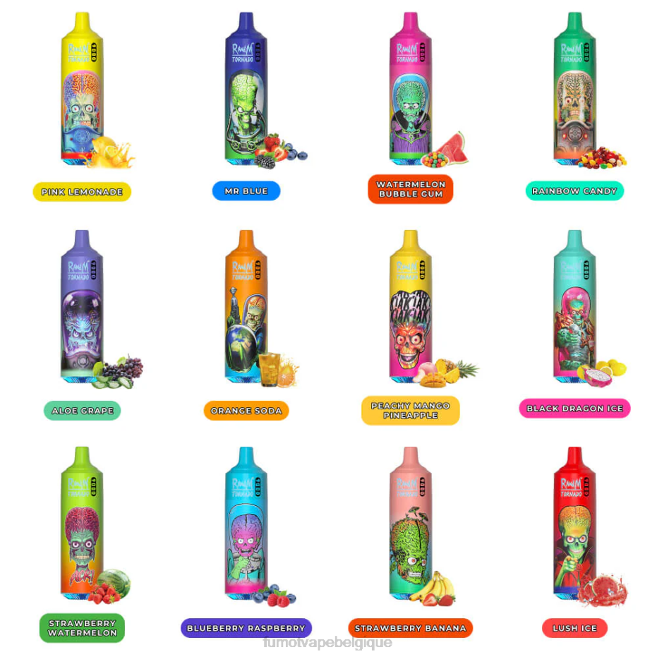 Fumot Tornado Stylo vape jetable 18 ml 9000 (1 pièce) 62HZ33 glace noir Fumot avis