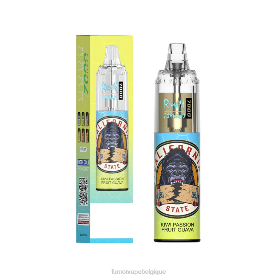 Fumot Tornado Stylo vape jetable 7000 - 14 ml (1 pièce) 62HZ72 glace au cola Fumot vape belgique