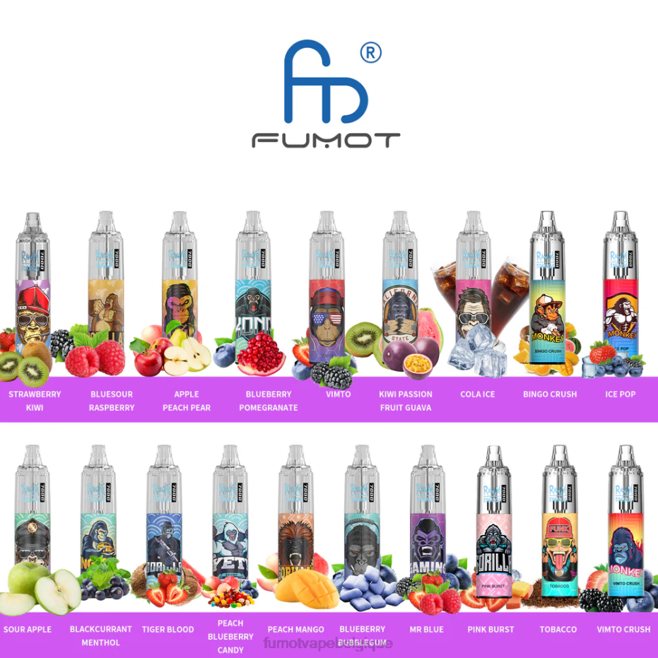 Fumot Tornado Stylo vape jetable 7000 0 - 14 ml (1 pièce) 62HZ538 fraise banane Fumot vape price