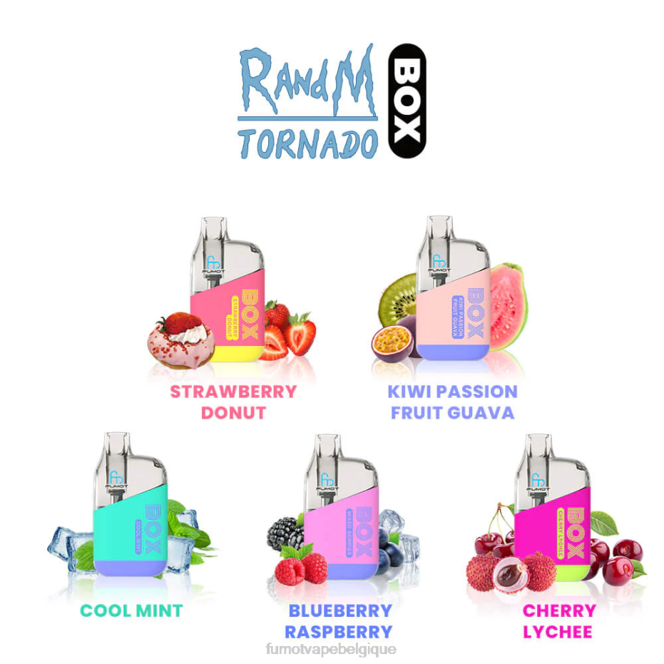 Fumot Tornado boîte 10000 vape pod jetable - 20ml (1 pièce) 62HZ350 beignet aux fraises Fumot vape nicotine