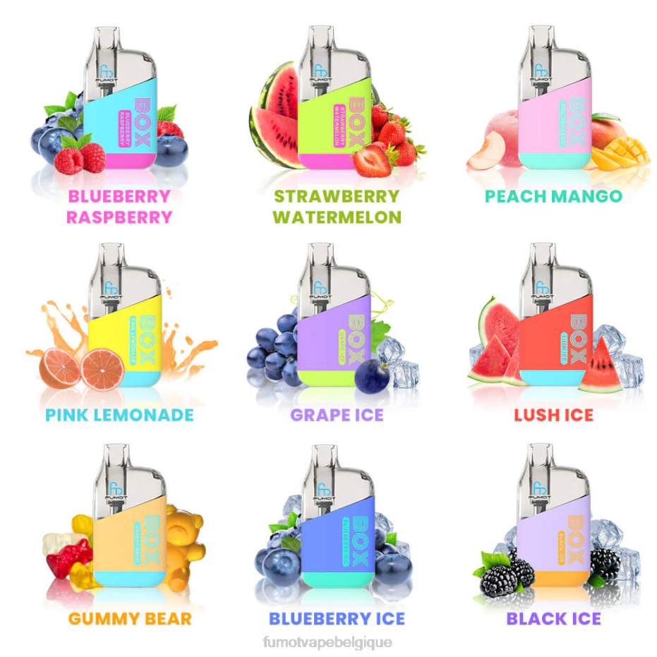 Fumot Tornado boîte 10000 vape pod jetable - 20ml (1 pièce) 62HZ352 limonade rose Fumot vape belgique