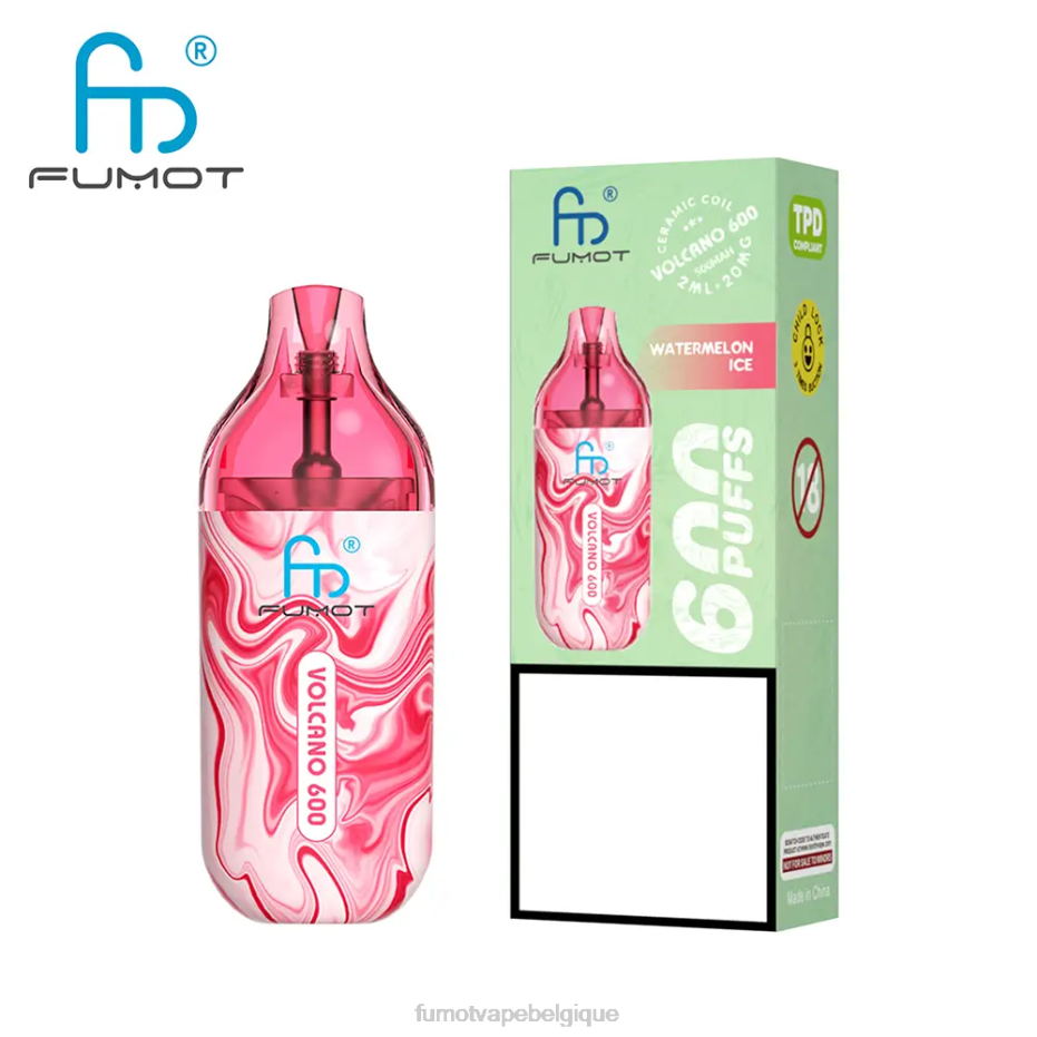 Fumot Volcano Vape jetable conforme 600 tpd - 2 ml (ensemble de 3 pièces) 62HZ303 kiwi fruit de la passion goyave Fumot avis