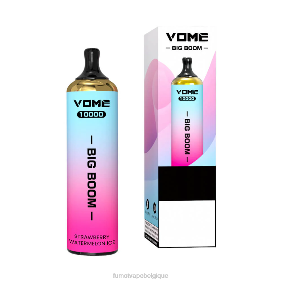 Fumot Vome Big Boom stylo vape jetable 10000 - 20ml (1 pièce) 62HZ441 glace bleue Fumot belgique