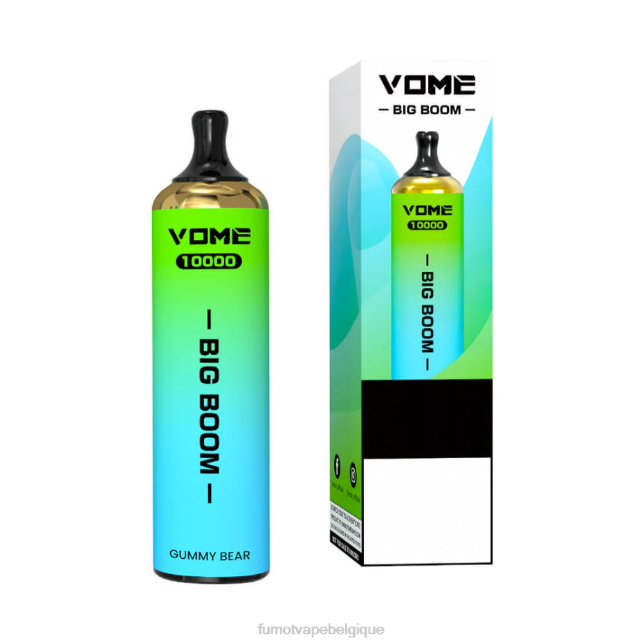 Fumot Vome Big Boom stylo vape jetable 10000 - 20ml (1 pièce) 62HZ443 goyave kiwi Fumot avis