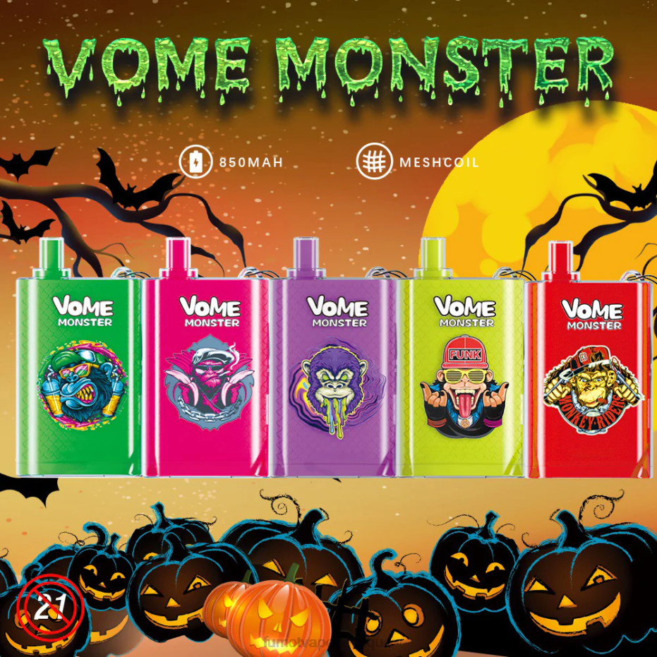 Fumot Vome Monster 10000 appareils à dosettes jetables - 20 ml (1 pièce) 62HZ432 Baies mélangées Fumot vape belgique