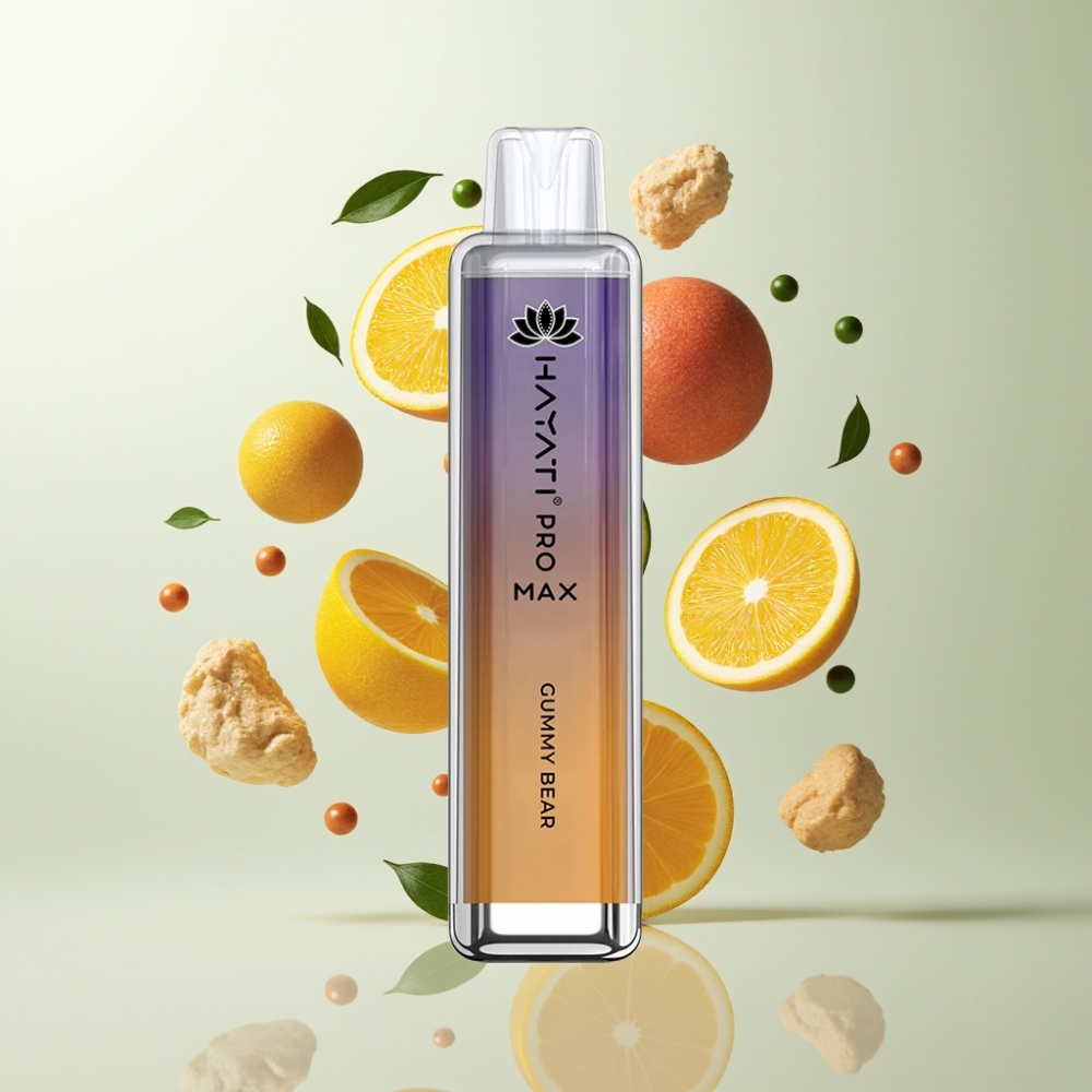 Hayati Pro Max 4000 Puffs - Double Résistance 11 Ohm Batterie 1400mAh Rechargeable Apparence Cristal Ourson Gélifié