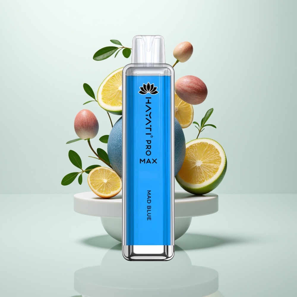 Hayati Pro Max 4000 Puffs E-Cigarette Jetable Rechargeable 1400mAh Bleu Fou TPD