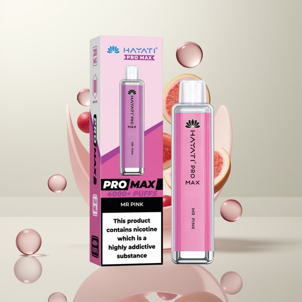 Hayati Pro Max 4000 Puffs Rechargeable Crystal LED 1400mAh 2 5 Nicotine TPD Mr Rose