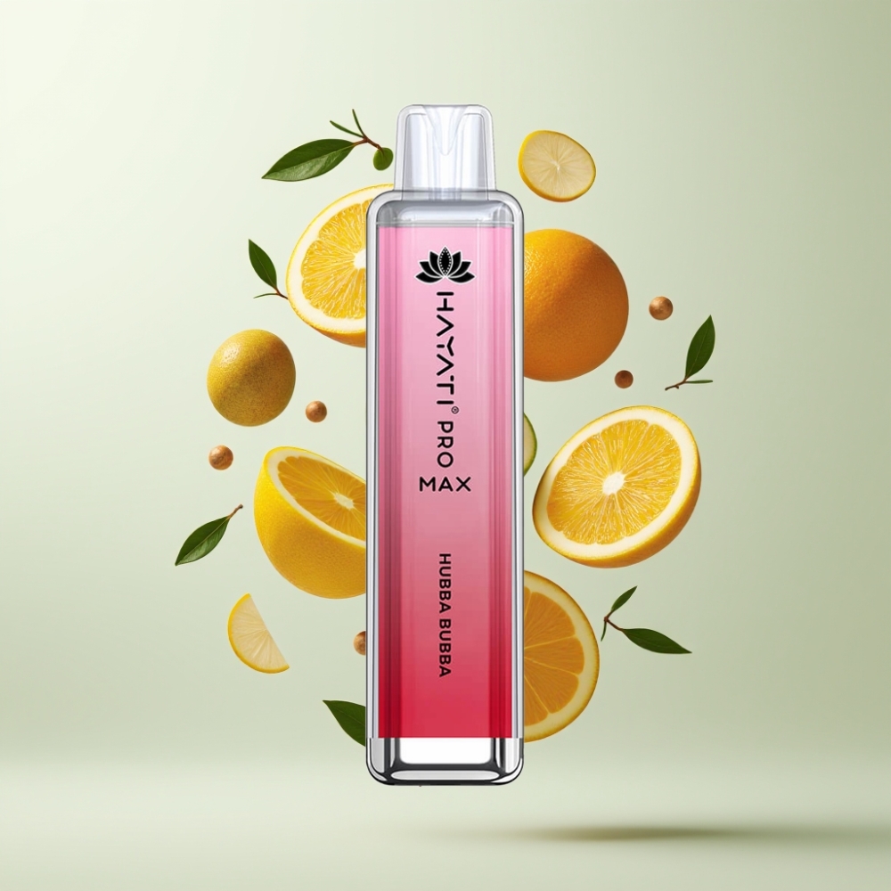 Hayati Pro Max 4000 Puffs Rechargeable Crystal LED 2/5 Nicotine Bubba Gomme