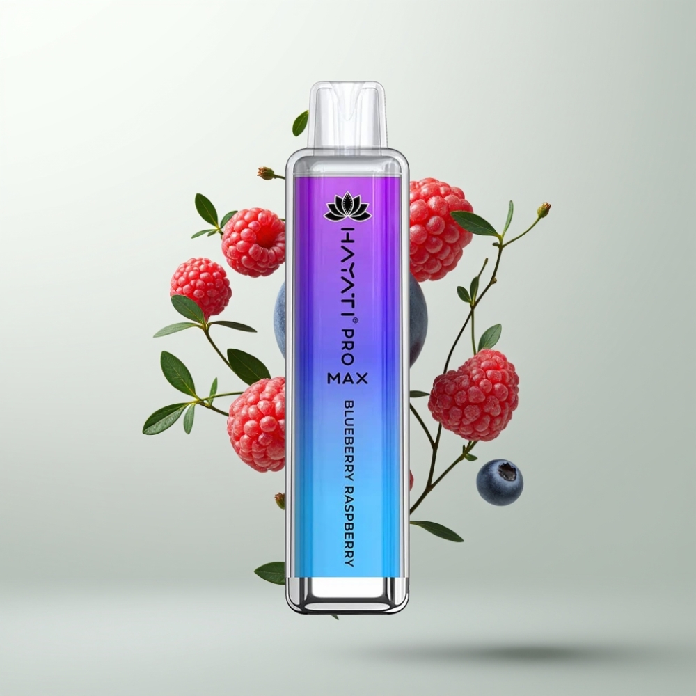 Hayati Pro Max 4000 Puffs Rechargeable LED 2ml/10ml TPD Myrtille Framboise