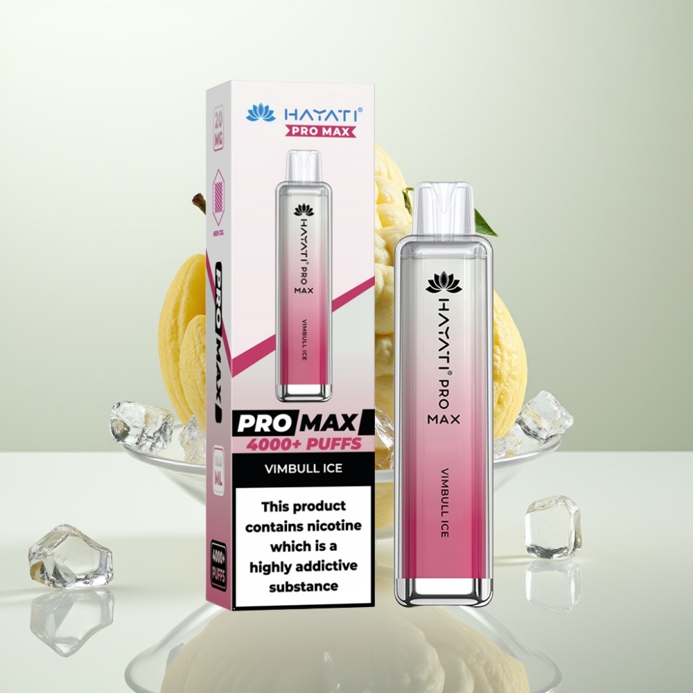 Hayati Pro Max 4000 Puffs Vape Rechargeable Glace Vimbull - 1400mAh Dual 11 Ohm TPD
