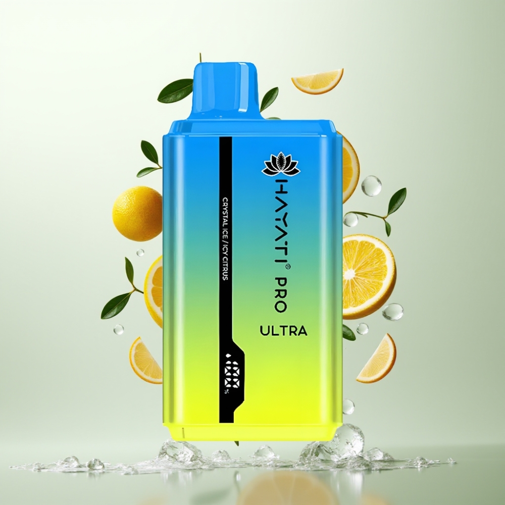 Hayati Pro Ultra 15000 Puffs 850mAh 24ml 2 Glace Cristalline Agrumes Glacés