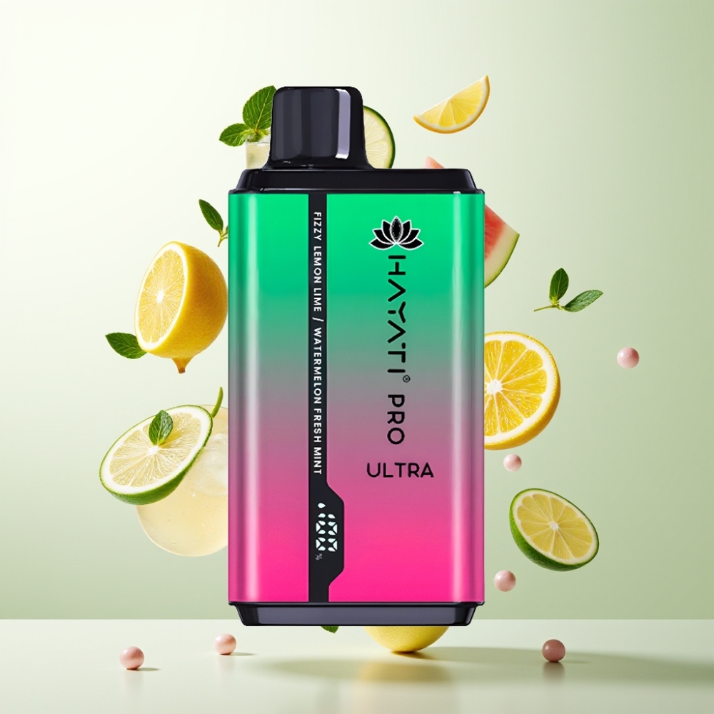 Hayati Pro Ultra 15000 Puffs 850mAh 2×12ml 2 49 Saveurs Citron Vert  Pastèque Menthe Fraîche