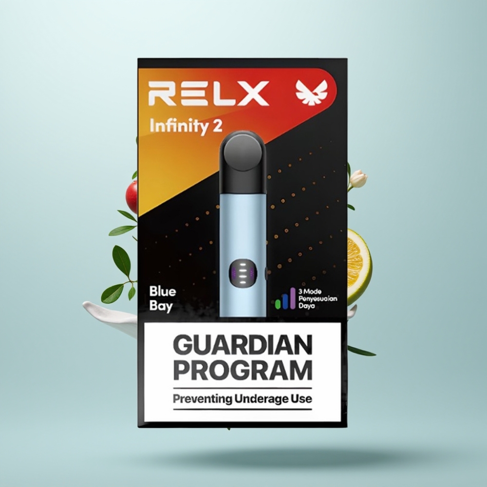 RELX Infinity 2 650 Puffs Bleu Finition Métallique 440mAh USB-C