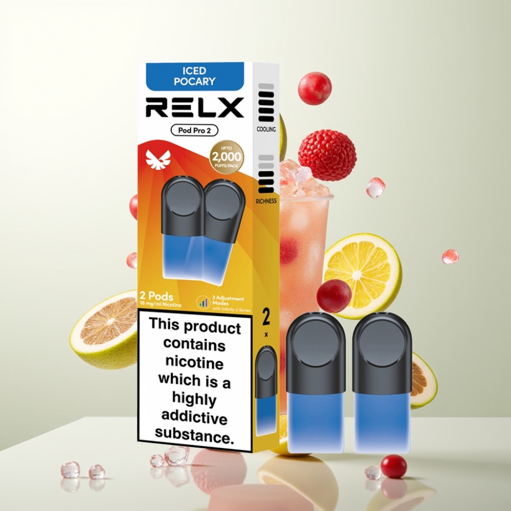 RELX Pod Pro 2 600 Puffs 19ml 18 Boisson Glacée Pocary 3 Modes