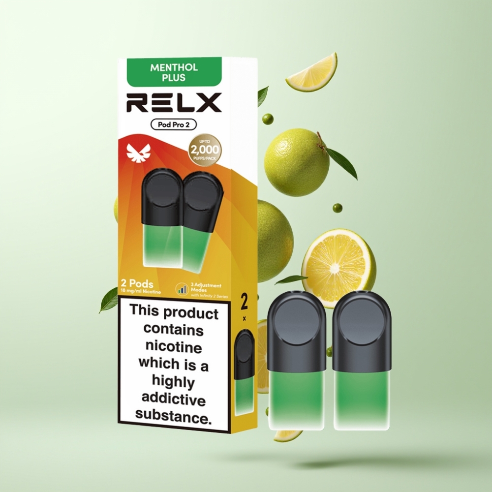 RELX Pod Pro 2 600 Puffs 19ml 18 Menthe-Menthol Plus Modes Eco/Smooth/Boost