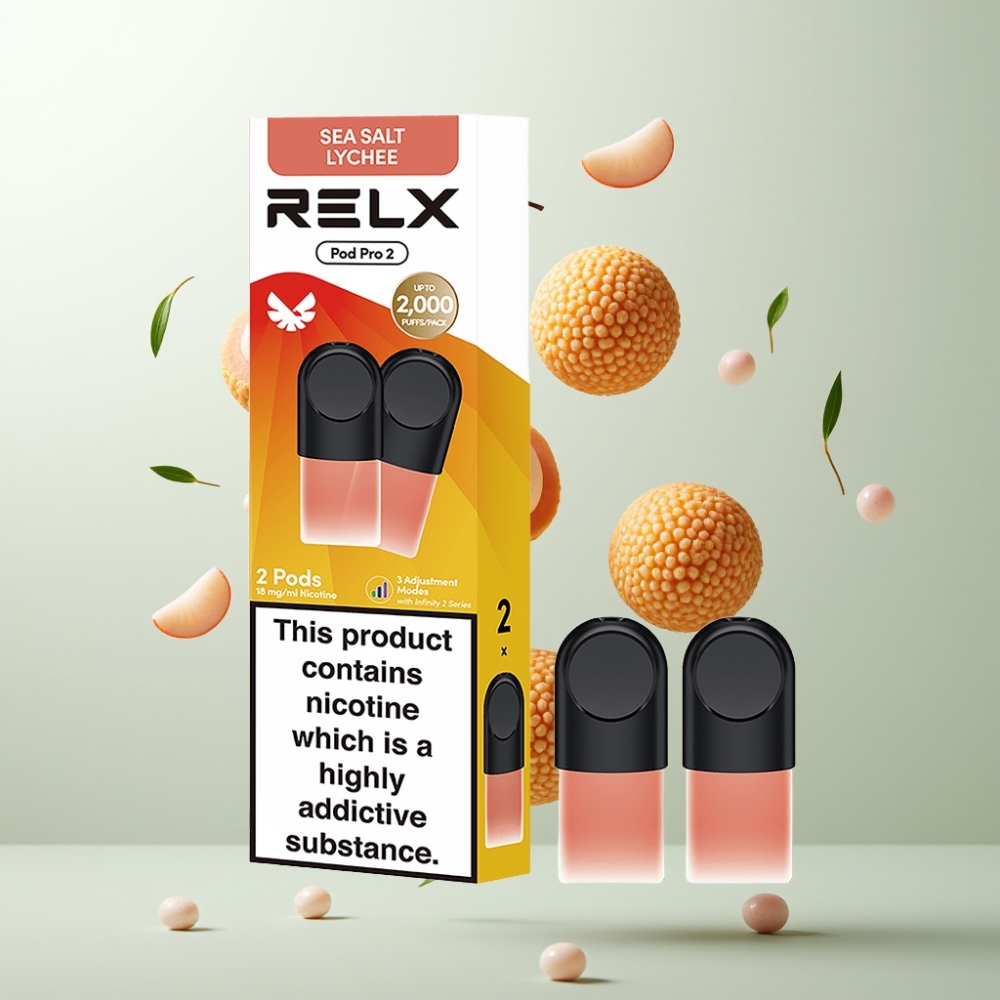 RELX Pod Pro 2 600 Puffs 19ml 18 Sel de Mer Litchi