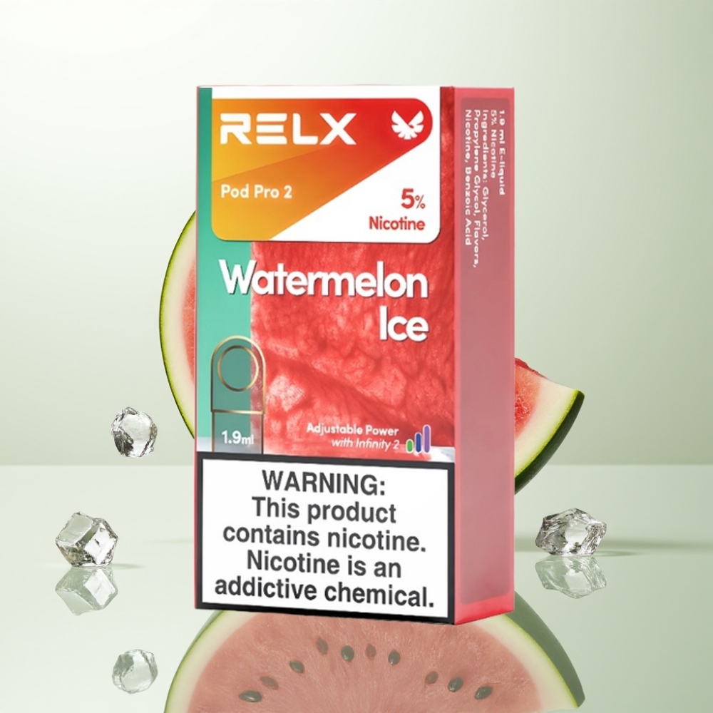 RELX Pod Pro 2 600 Puffs 5 19ml Pastèque Glacée Eco/Smooth/Boost