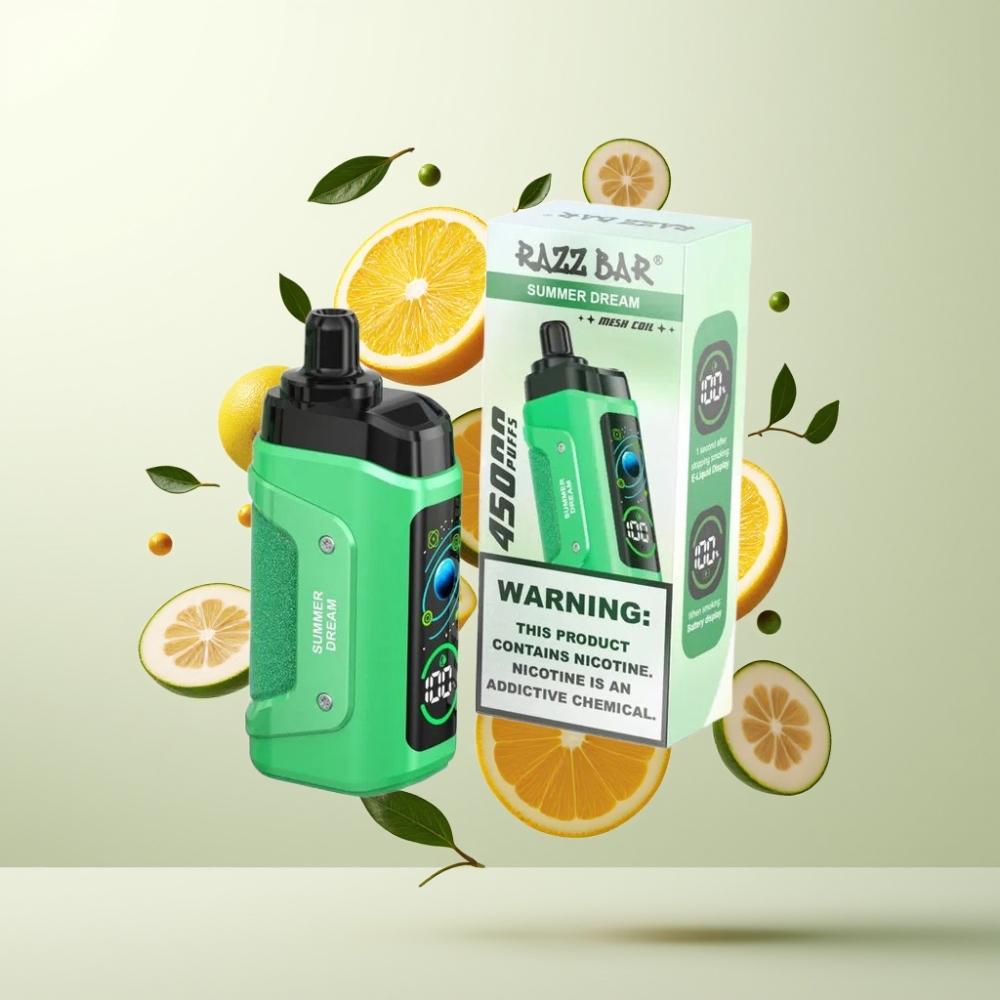 Razz Bar 45000 Puffs 10 Ohm Bobine Mesh Airflow Réglable Rêve d\Été