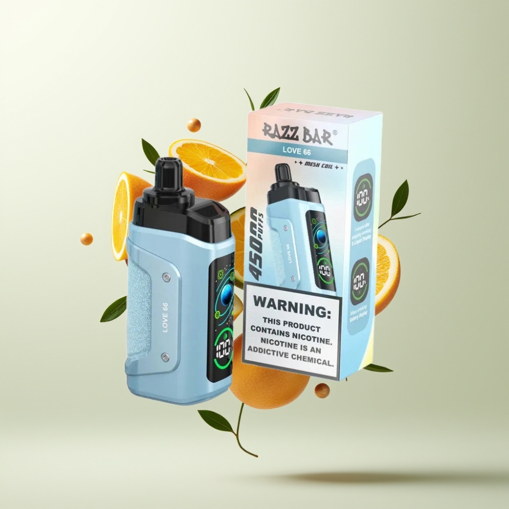 Razz Bar 45000 Puffs Mesh Coil 10 Ohm Réglable Amour 66