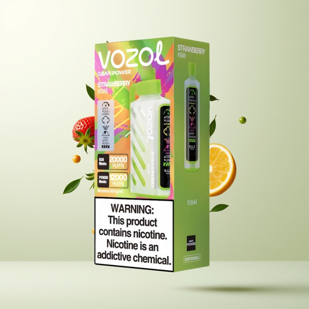VOZOL Gear Power 20000 Puffs Écran Complet 20mL Fraise Kiwi