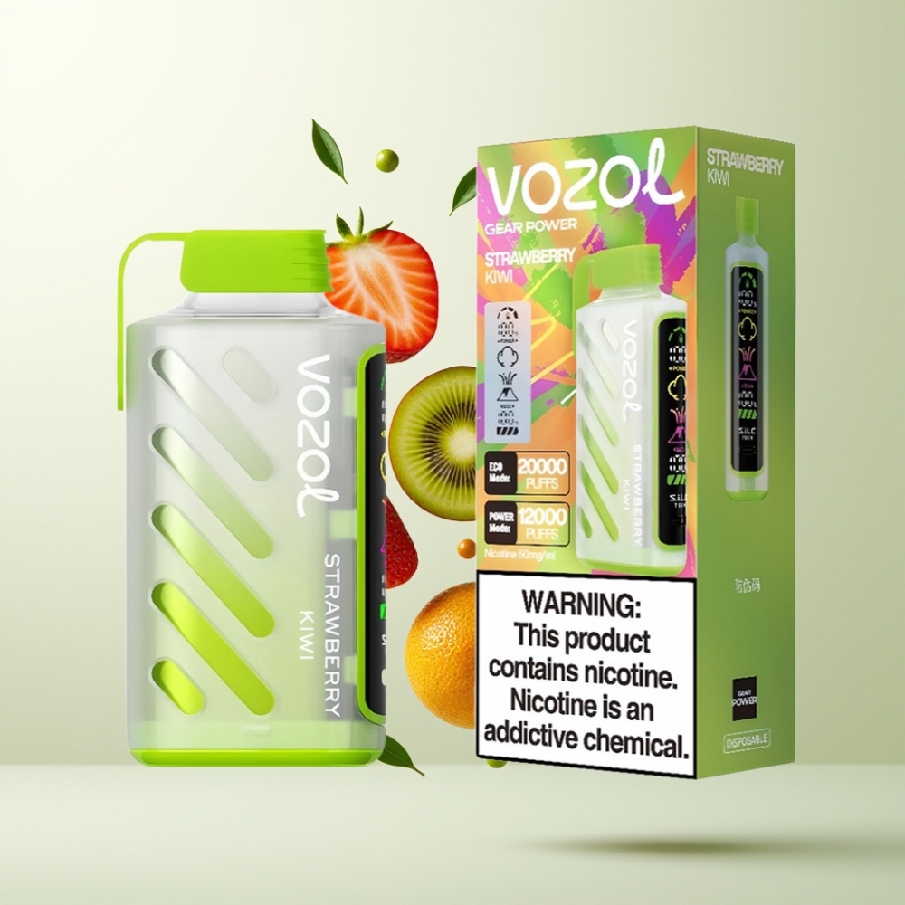 VOZOL Gear Power 20000 Puffs Écran Complet 20mL Fraise Kiwi