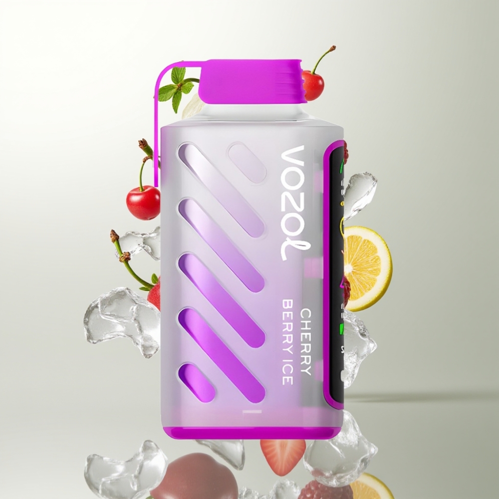 VOZOL Gear Power 20000 Puffs Écran Plein Dual Mesh Coil Cerise Baie Glacée